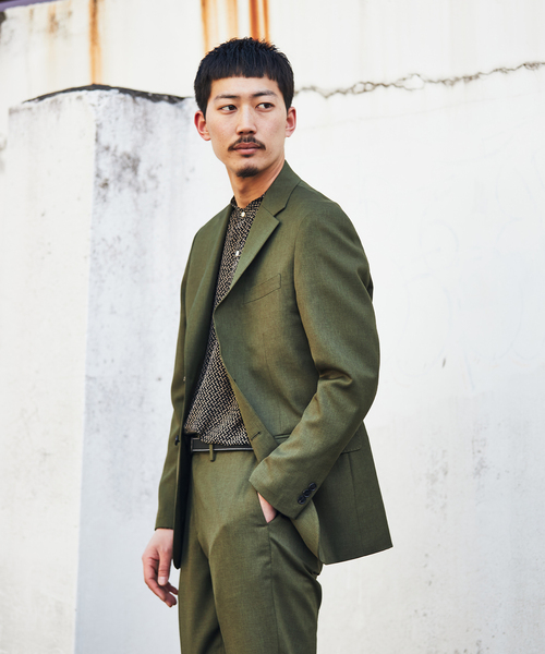 EDIFICE（エディフィス）の「オクタワルツ ツイル 2ボタン ジャケット【セットアップ着用可】（テーラードジャケット・メンズ・カーキ/ネイビー/チャコールグレー/ベージュ・MEDIUM/LARGE/SMALL/X-LARGE）」の8枚目の写真