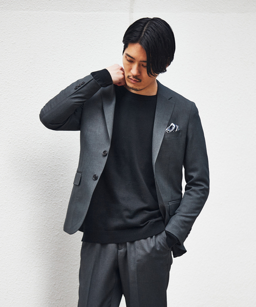 EDIFICE（エディフィス）の「オクタワルツ ツイル 2ボタン ジャケット【セットアップ着用可】（テーラードジャケット・メンズ・カーキ/ネイビー/チャコールグレー/ベージュ・MEDIUM/LARGE/SMALL/X-LARGE）」の12枚目の写真