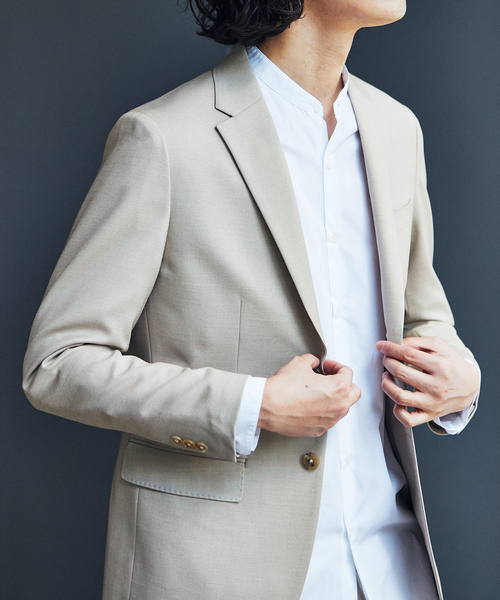 EDIFICE（エディフィス）の「オクタワルツ ツイル 2ボタン ジャケット【セットアップ着用可】（テーラードジャケット・メンズ・カーキ/ネイビー/チャコールグレー/ベージュ・MEDIUM/LARGE/SMALL/X-LARGE）」の15枚目の写真