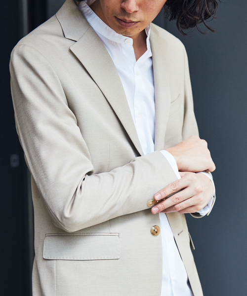 EDIFICE（エディフィス）の「オクタワルツ ツイル 2ボタン ジャケット【セットアップ着用可】（テーラードジャケット・メンズ・カーキ/ネイビー/チャコールグレー/ベージュ・MEDIUM/LARGE/SMALL/X-LARGE）」の16枚目の写真