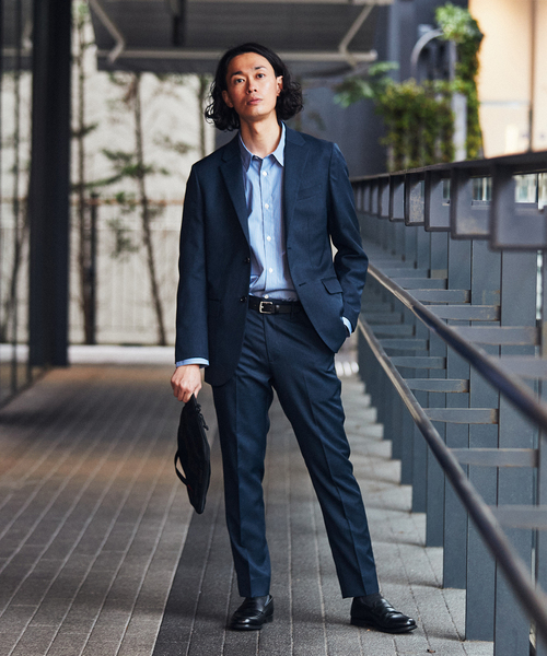 EDIFICE（エディフィス）の「オクタワルツ ツイル 2ボタン ジャケット【セットアップ着用可】（テーラードジャケット・メンズ・カーキ/ネイビー/チャコールグレー/ベージュ・MEDIUM/LARGE/SMALL/X-LARGE）」の17枚目の写真