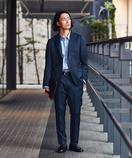 EDIFICE（エディフィス）の「オクタワルツ ツイル 2ボタン ジャケット【セットアップ着用可】（テーラードジャケット・メンズ・カーキ/ネイビー/チャコールグレー/ベージュ・MEDIUM/LARGE/SMALL/X-LARGE）」の18枚目の写真