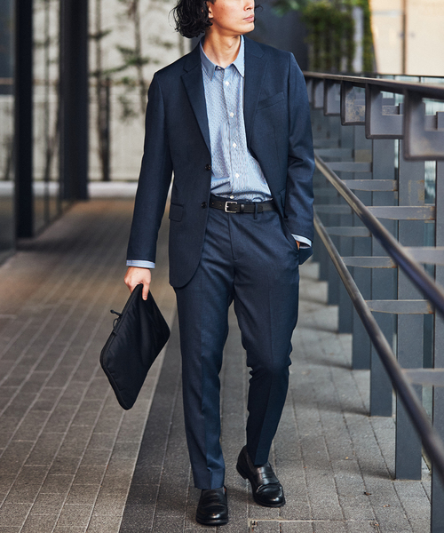 EDIFICE（エディフィス）の「オクタワルツ ツイル 2ボタン ジャケット【セットアップ着用可】（テーラードジャケット・メンズ・カーキ/ネイビー/チャコールグレー/ベージュ・MEDIUM/LARGE/SMALL/X-LARGE）」の20枚目の写真