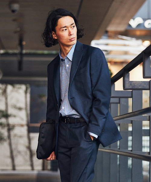 EDIFICE（エディフィス）の「オクタワルツ ツイル 2ボタン ジャケット【セットアップ着用可】（テーラードジャケット・メンズ・カーキ/ネイビー/チャコールグレー/ベージュ・MEDIUM/LARGE/SMALL/X-LARGE）」の21枚目の写真