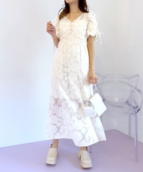 OLIVE des OLIVE(オリーブデオリーブ)の「【WEB限定】袖ドロストボレロワンピース 1031090300(ワンピース・レディース・イエロー/ブラック/アイボリー・FREE)」の8枚目の写真