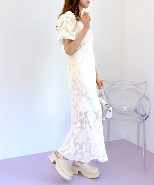 OLIVE des OLIVE(オリーブデオリーブ)の「【WEB限定】袖ドロストボレロワンピース 1031090300(ワンピース・レディース・イエロー/ブラック/アイボリー・FREE)」の9枚目の写真