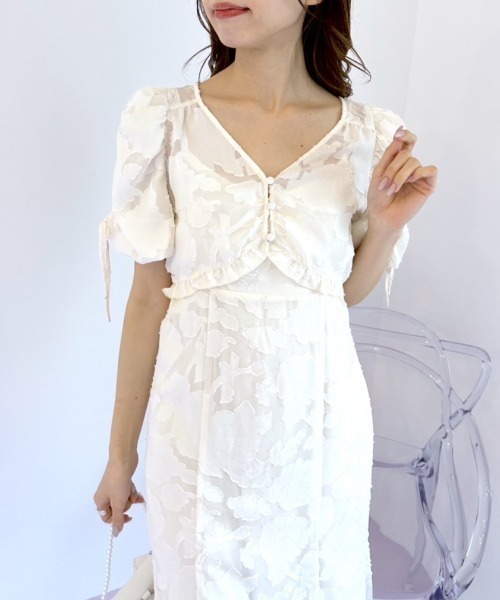 OLIVE des OLIVE(オリーブデオリーブ)の「【WEB限定】袖ドロストボレロワンピース 1031090300(ワンピース・レディース・イエロー/ブラック/アイボリー・FREE)」の11枚目の写真