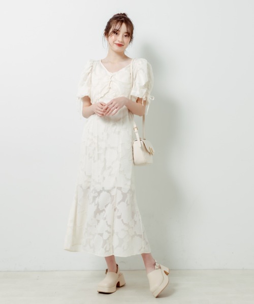 OLIVE des OLIVE(オリーブデオリーブ)の「【WEB限定】袖ドロストボレロワンピース 1031090300(ワンピース・レディース・イエロー/ブラック/アイボリー・FREE)」の5枚目の写真