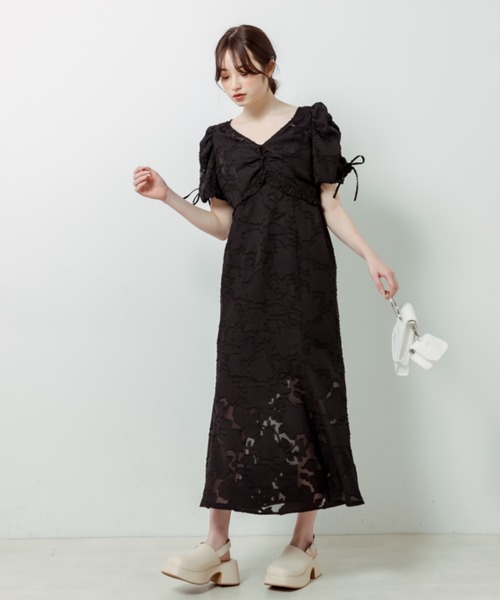 OLIVE des OLIVE(オリーブデオリーブ)の「【WEB限定】袖ドロストボレロワンピース 1031090300(ワンピース・レディース・イエロー/ブラック/アイボリー・FREE)」の20枚目の写真