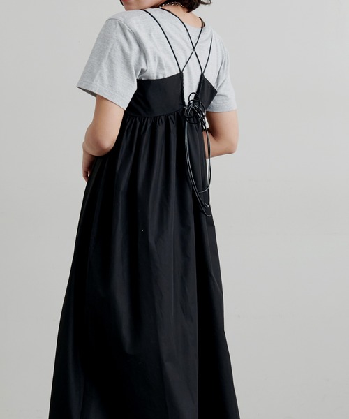 LARUTA(ラルータ)の「【LARUTA】ダブルストラップキャミワンピース(ワンピース・レディース・ブラック/イエロー・MEDIUM/LARGE)」の12枚目の写真