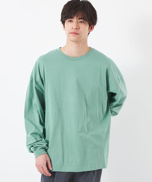 green label relaxing(グリーンレーベルリラクシング)の「オーバー ビッグ Tシャツ(Tシャツ/カットソー・メンズ・ネイビー/ライム/ホワイト/ライトグレー・M/L)」の3枚目の写真