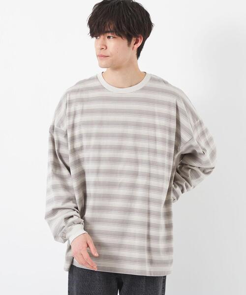 green label relaxing(グリーンレーベルリラクシング)の「オーバー ビッグ Tシャツ(Tシャツ/カットソー・メンズ・ネイビー/ライム/ホワイト/ライトグレー・M/L)」の1枚目の写真