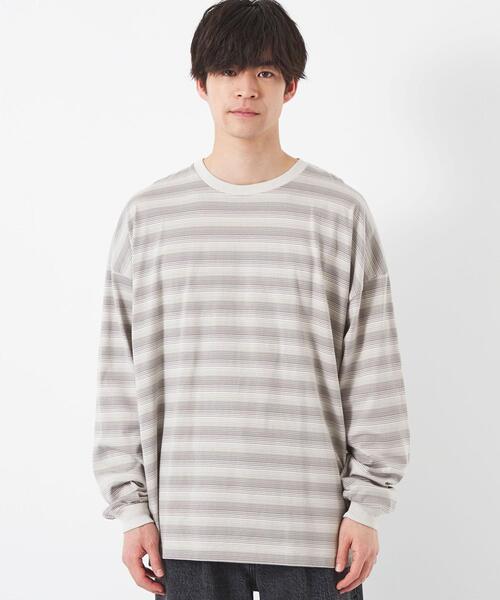 green label relaxing(グリーンレーベルリラクシング)の「オーバー ビッグ Tシャツ(Tシャツ/カットソー・メンズ・ネイビー/ライム/ホワイト/ライトグレー・M/L)」の7枚目の写真