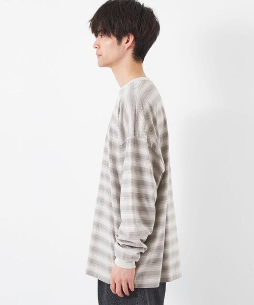 green label relaxing(グリーンレーベルリラクシング)の「オーバー ビッグ Tシャツ(Tシャツ/カットソー・メンズ・ネイビー/ライム/ホワイト/ライトグレー・M/L)」の10枚目の写真