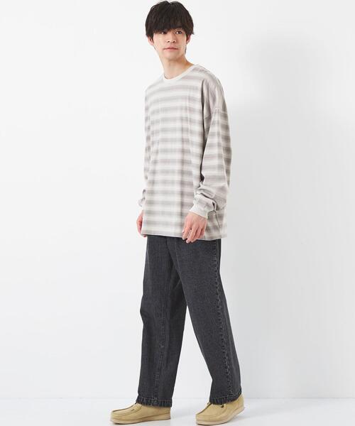green label relaxing(グリーンレーベルリラクシング)の「オーバー ビッグ Tシャツ(Tシャツ/カットソー・メンズ・ネイビー/ライム/ホワイト/ライトグレー・M/L)」の6枚目の写真