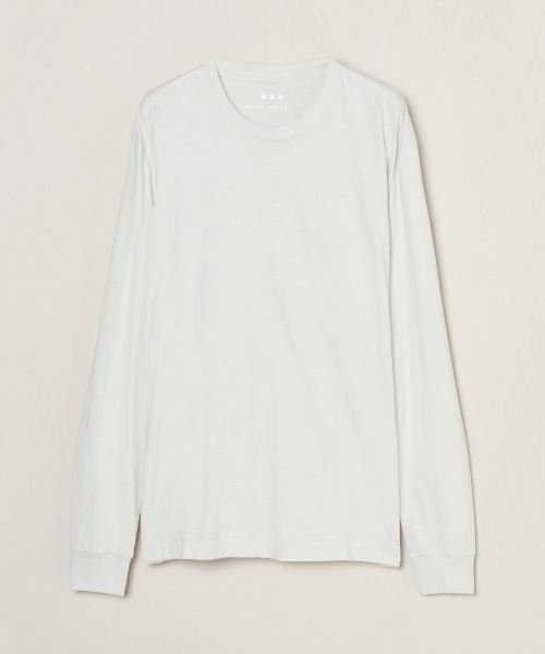 three dots（スリードッツ）の「サンデッドジャージー クルーネック（Tシャツ/カットソー・メンズ・ライトグリーン/ネイビー/ブラック/ホワイト/アイボリー/ライトグレー・SMALL/MEDIUM/LARGE/X-LARGE/M/L）」の4枚目の写真