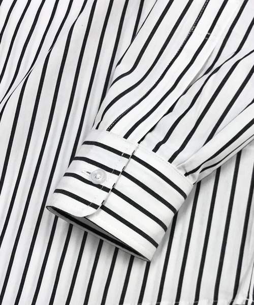 ADMIX/ATELIER SAB MEN（アドミックスアトリエサブメン）の「高密度コットンブロード バンドカラー / ルーズシャツ オーバーサイズ（シャツ/ブラウス・メンズ・ブラック/ホワイト系その他2/ブルー系その他/ホワイト/ブルーグレー/ホワイト系その他・50/48）」の11枚目の写真