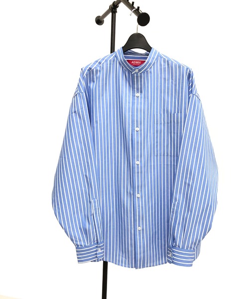 ADMIX/ATELIER SAB MEN（アドミックスアトリエサブメン）の「高密度コットンブロード バンドカラー / ルーズシャツ オーバーサイズ（シャツ/ブラウス・メンズ・ブラック/ホワイト系その他2/ブルー系その他/ホワイト/ブルーグレー/ホワイト系その他・50/48）」の18枚目の写真
