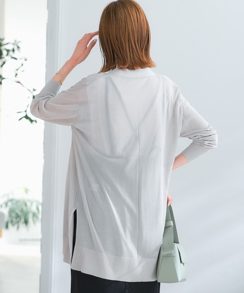 URBAN RESEARCH ROSSO(アーバンリサーチロッソ)の「ドライタッチミドルカーディガン(カーディガン/ボレロ・レディース・グレー系その他/ブラック/カーキ・FREE)」の7枚目の写真