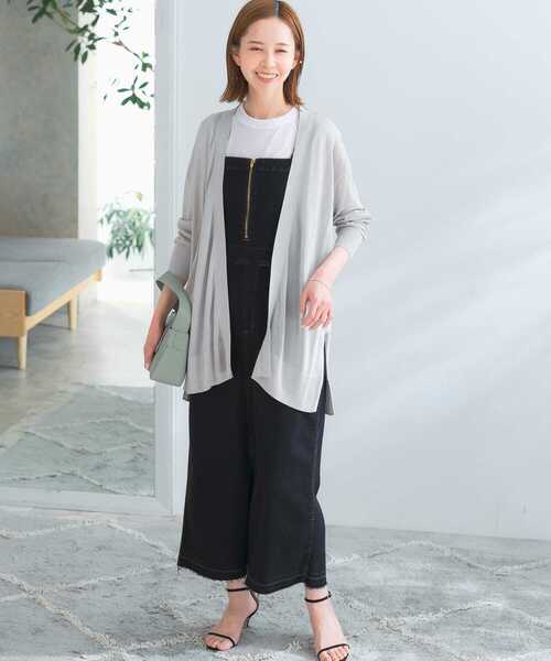 URBAN RESEARCH ROSSO(アーバンリサーチロッソ)の「ドライタッチミドルカーディガン(カーディガン/ボレロ・レディース・グレー系その他/ブラック/カーキ・FREE)」の8枚目の写真