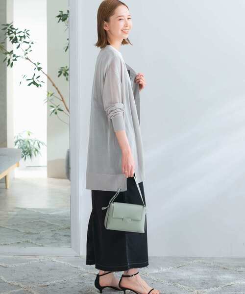 URBAN RESEARCH ROSSO(アーバンリサーチロッソ)の「ドライタッチミドルカーディガン(カーディガン/ボレロ・レディース・グレー系その他/ブラック/カーキ・FREE)」の9枚目の写真