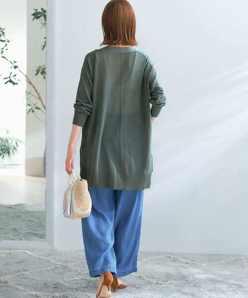 URBAN RESEARCH ROSSO(アーバンリサーチロッソ)の「ドライタッチミドルカーディガン(カーディガン/ボレロ・レディース・グレー系その他/ブラック/カーキ・FREE)」の21枚目の写真