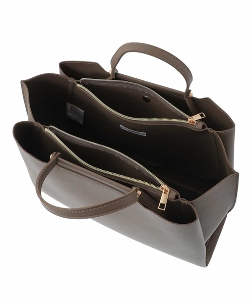 a.v.v(アーヴェヴェ)の「【通勤・通学におすすめ】A4収納/2WAYダブルハンドルトート(トートバッグ・レディース・ライトグレー/ブラック/モカ・38)」の14枚目の写真