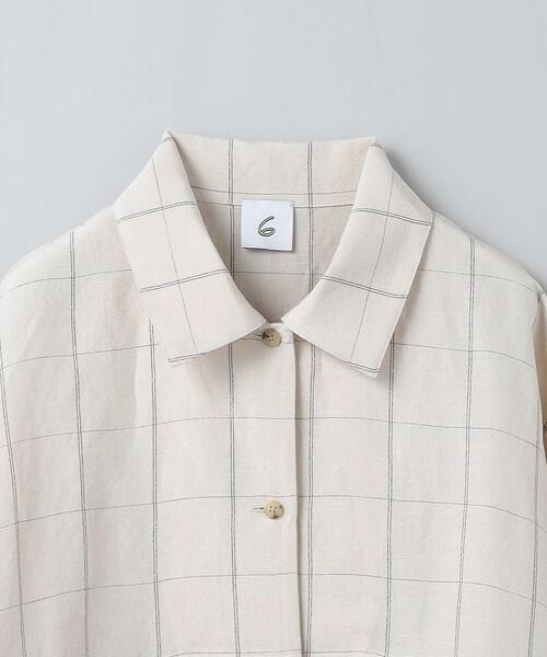 6（ロク）の「＜6(ROKU)＞ASA RAYON SILK CHECK SHIRT/シャツ