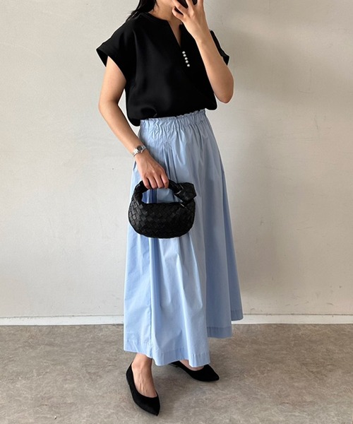 Emma Taylor（エマテイラー）の「撥水防汚サイドタックフレアースカート（スカート・レディース・ホワイト/ライトブルー/ブラック/ライトイエロー/ピンク・FREE）」の14枚目の写真