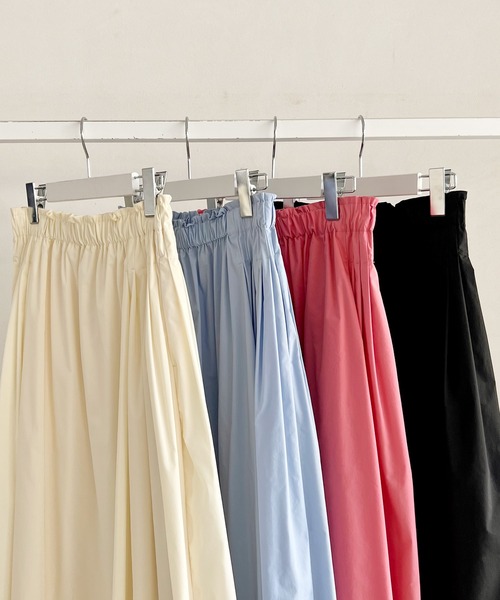 Emma Taylor（エマテイラー）の「撥水防汚サイドタックフレアースカート（スカート・レディース・ホワイト/ライトブルー/ブラック/ライトイエロー/ピンク・FREE）」の9枚目の写真