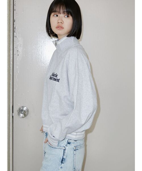 Russell Athletic（ラッセルアスレティック）の「【RUSSELL ATHLETIC×EMODA】ハーフジップショートプルオーバー（Tシャツ/カットソー・レディース・ホワイト/ブラック/グレー・FREE）」の21枚目の写真