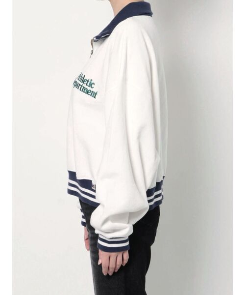 Russell Athletic（ラッセルアスレティック）の「【RUSSELL ATHLETIC×EMODA】ハーフジップショートプルオーバー（Tシャツ/カットソー・レディース・ホワイト/ブラック/グレー・FREE）」の19枚目の写真