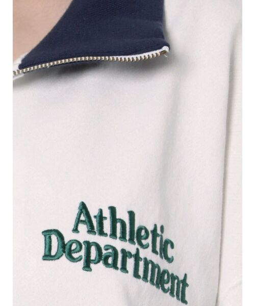 Russell Athletic（ラッセルアスレティック）の「【RUSSELL ATHLETIC×EMODA】ハーフジップショートプルオーバー（Tシャツ/カットソー・レディース・ホワイト/ブラック/グレー・FREE）」の11枚目の写真