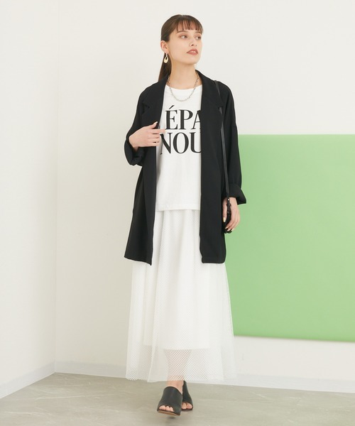 Dignite collier（ディニテコリエ）の「Dignite Collier 釦レスジャケット（テーラードジャケット・レディース・ブラック/ベージュ・FREE）」の18枚目の写真