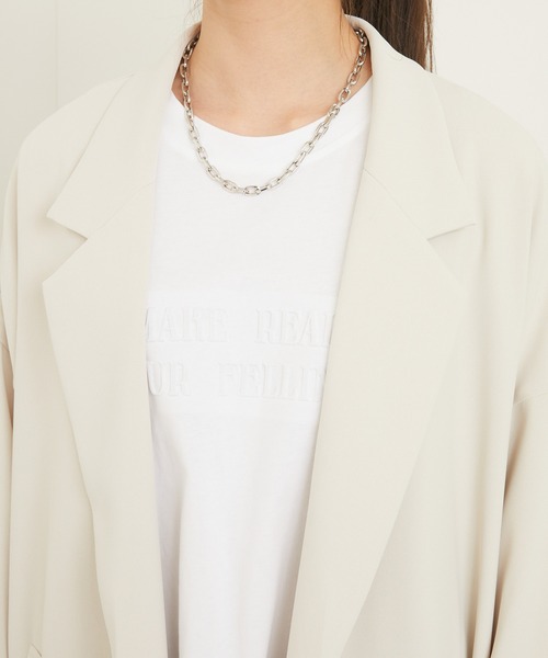 Dignite collier（ディニテコリエ）の「Dignite Collier 釦レスジャケット（テーラードジャケット・レディース・ブラック/ベージュ・FREE）」の17枚目の写真