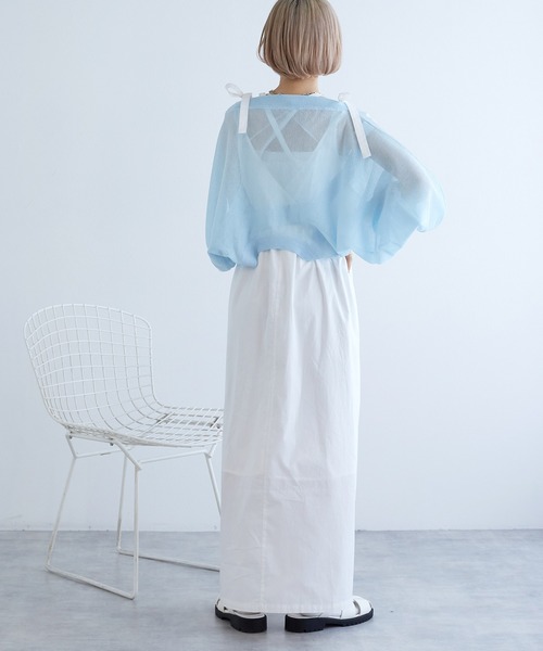 w closet（ダブルクローゼット）の「【マルチウェイ】ガーター風切替ワンピース（ワンピース・レディース・スミクロ/イエロー系/オフホワイト・FREE）」の7枚目の写真