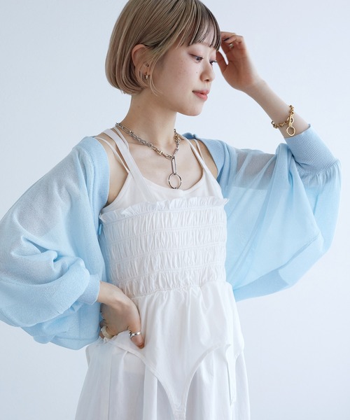 w closet（ダブルクローゼット）の「【マルチウェイ】ガーター風切替ワンピース（ワンピース・レディース・スミクロ/イエロー系/オフホワイト・FREE）」の11枚目の写真