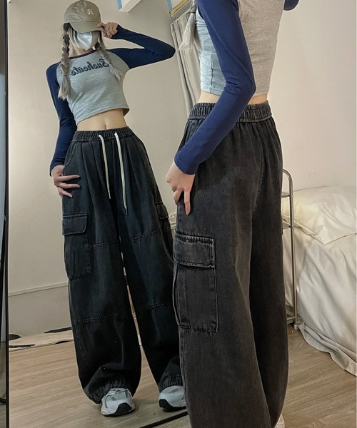 ARULE(アルール)の「『ARULE/アルール』ワイドデニムパンツ【Y】【CN】(デニムパンツ・メンズ・ブラック/インディゴブルー・XL)」の6枚目の写真