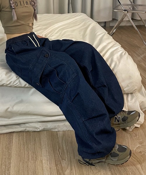 ARULE(アルール)の「『ARULE/アルール』ワイドデニムパンツ【Y】【CN】(デニムパンツ・メンズ・ブラック/インディゴブルー・XL)」の12枚目の写真