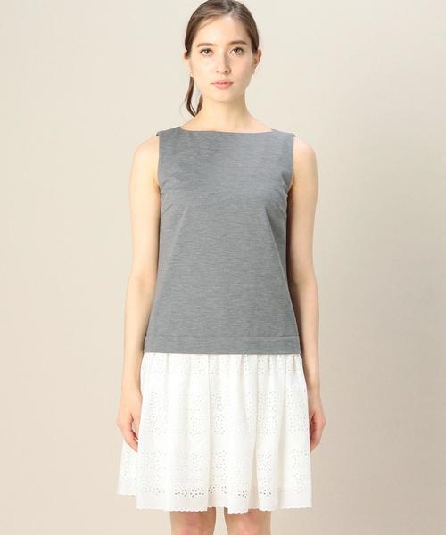 BEAUTY&YOUTH UNITED ARROWS（ビューティーアンドユースユナイテッドアローズ）の「BY カットレースコンビワンピース◆（ワンピース・レディース・ホワイト/ネイビー・フリー）」の4枚目の写真