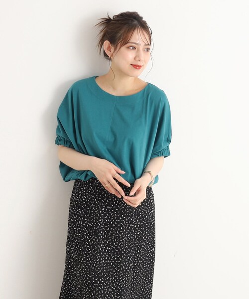 DRESKIP（ドレスキップ）の「◆オンでもオフでも！前後異素材 ドルマンスリーブ トップス（Tシャツ/カットソー・レディース・ピンク系/ブラック/ライトグリーン/ブルー/オフホワイト・00）」の5枚目の写真