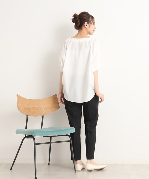 DRESKIP（ドレスキップ）の「◆オンでもオフでも！前後異素材 ドルマンスリーブ トップス（Tシャツ/カットソー・レディース・ピンク系/ブラック/ライトグリーン/ブルー/オフホワイト・00）」の16枚目の写真