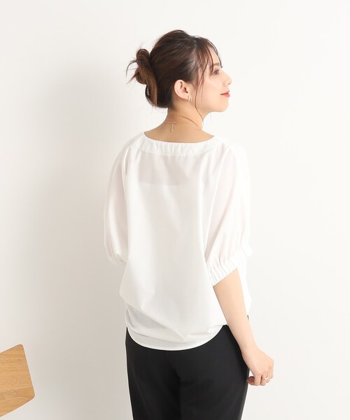 DRESKIP（ドレスキップ）の「◆オンでもオフでも！前後異素材 ドルマンスリーブ トップス（Tシャツ/カットソー・レディース・ピンク系/ブラック/ライトグリーン/ブルー/オフホワイト・00）」の19枚目の写真