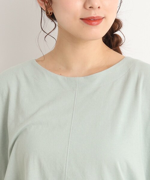 DRESKIP（ドレスキップ）の「◆オンでもオフでも！前後異素材 ドルマンスリーブ トップス（Tシャツ/カットソー・レディース・ピンク系/ブラック/ライトグリーン/ブルー/オフホワイト・00）」の7枚目の写真