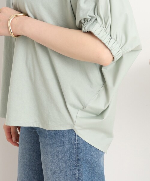 DRESKIP（ドレスキップ）の「◆オンでもオフでも！前後異素材 ドルマンスリーブ トップス（Tシャツ/カットソー・レディース・ピンク系/ブラック/ライトグリーン/ブルー/オフホワイト・00）」の10枚目の写真