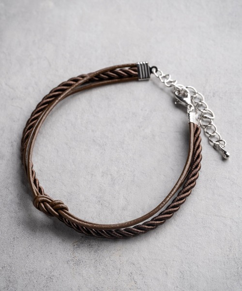 Rocky Monroe（ロッキーモンロー）の「合皮2重アンクレット（アンクレット・メンズ・ブラウン/グリーン/ホワイト/ブラック/ブルー/グレー・FREE）」の17枚目の写真