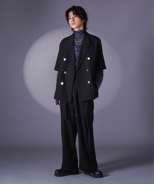 Ellno Loset(エルノロゼット)の「ベルトタックパンツ/セットアップ対応(その他パンツ・メンズ・アイボリー/ブラック/ネイビー・MEDIUM/LARGE/SMALL)」の12枚目の写真