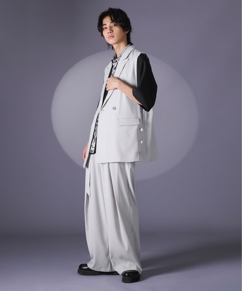 Ellno Loset(エルノロゼット)の「ベルトタックパンツ/セットアップ対応(その他パンツ・メンズ・アイボリー/ブラック/ネイビー・MEDIUM/LARGE/SMALL)」の20枚目の写真