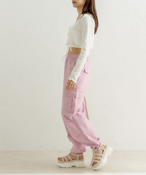 OLIVE des OLIVE（オリーブデオリーブ）の「キャミ×ボレロセット　1031060300（アンサンブル・レディース・ラベンダー/オフホワイト/ブラック・FREE）」の7枚目の写真