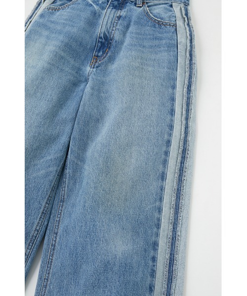 新品 MOUSSY SIDE PANEL STRAIGHT ジーンズ サイズ0 MOUSSY（マウジー）の「SIDE PANEL STRAIGHT（デニムパンツ